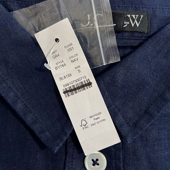 J. Crew Linen Shirt Dress Midi Relaxed-fit short-sleeve - Picture 5 of 11